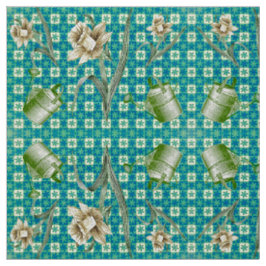 Tela Aqua Daffidols Fabric