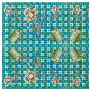 Tela Aqua Daffidols Fabric