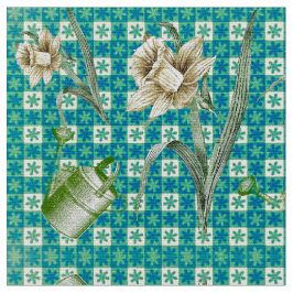 Tela Aqua Daffidols Fabric
