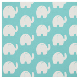 Tela Aqua del patrón de elefante blanco