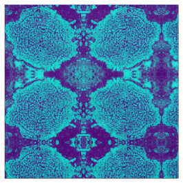 Tela Aqua Floral Fabric