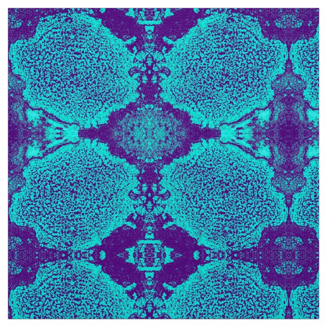 Tela Aqua Floral Fabric (Retal)