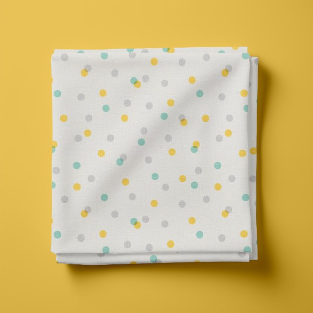 Tela Aqua gris y puntos de confetti amarillos (Subido por el creador)