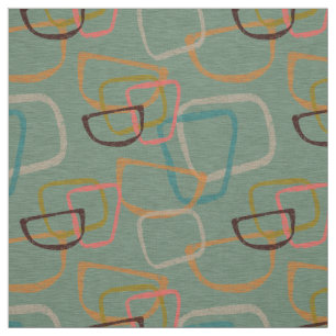 Tela Aqua Mid Century Moderno Estilo Cincuenta