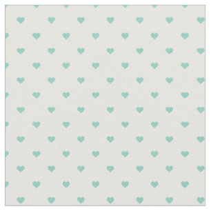Tela Aqua Polka Dot Hearts