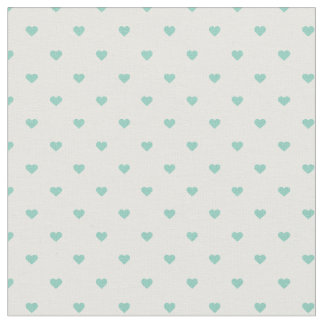 Tela Aqua Polka Dot Hearts