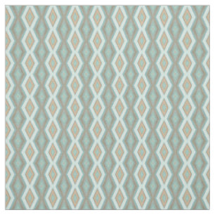 Tela Aqua Turquesa Azul Verde Marrón Cuadrados Tribales