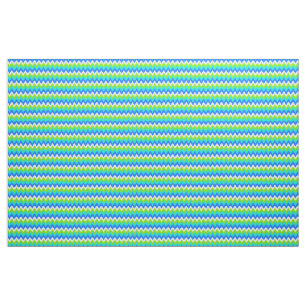 Tela Aqua Turquoise Blue Lime Green Ikat Zigzag Art