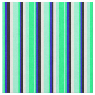 Tela Aquamarina, verde, azul, negro y crema de menta