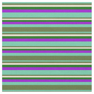 Tela Aquamarina, verde, beige, verde oscuro y violeta