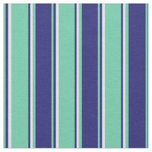 Tela Aquamarine, Midnight Blue y Lavender Stripes