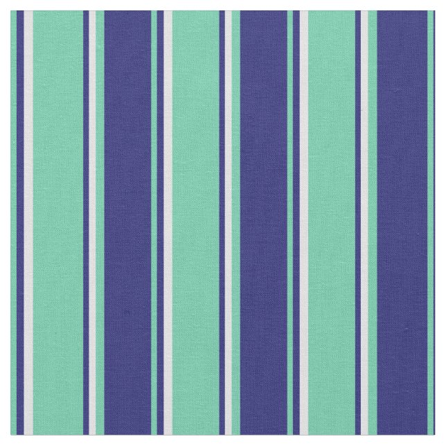 Tela Aquamarine, Midnight Blue y Lavender Stripes (De cerca)