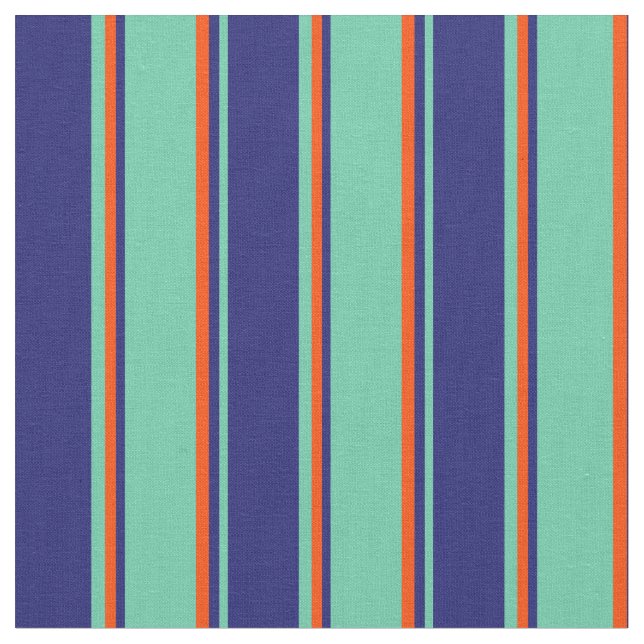 Tela Aquamarine, Midnight Blue y Red Colour Lines (De cerca)
