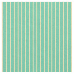 Tela Aquamarine y Tan Stripes
