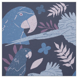 Tela Ara Parrot Azul Rosa Trópico