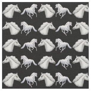 Tela árabe blanca elegante del caballo