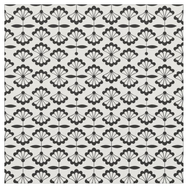 Tela Arabesco de flores (De cerca)