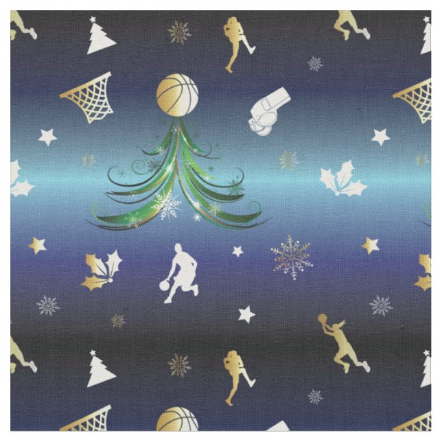 Tela Árbol de Navidad de Baloncesto (De cerca)