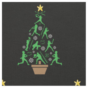 Tela Árbol de Navidad de sóftbol femenino