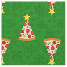 Tela árbol de navidad feo pizza divertido italiano navi