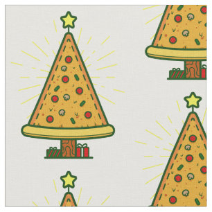 Tela árbol de navidad muy feo para la pizza