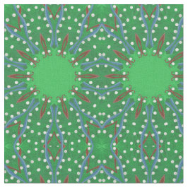 Tela Árbol de Navidad Patriótico Tejido Kaleidoscopio