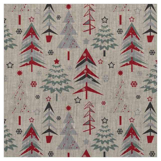 Tela 
Árbol de Navidad. Rojo, verde (Retal)