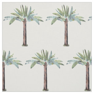 Tela Árbol de palma acento tropical color agua