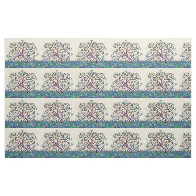 Tela Árbol de vida ("Cuarto gordo" (fat quarter))