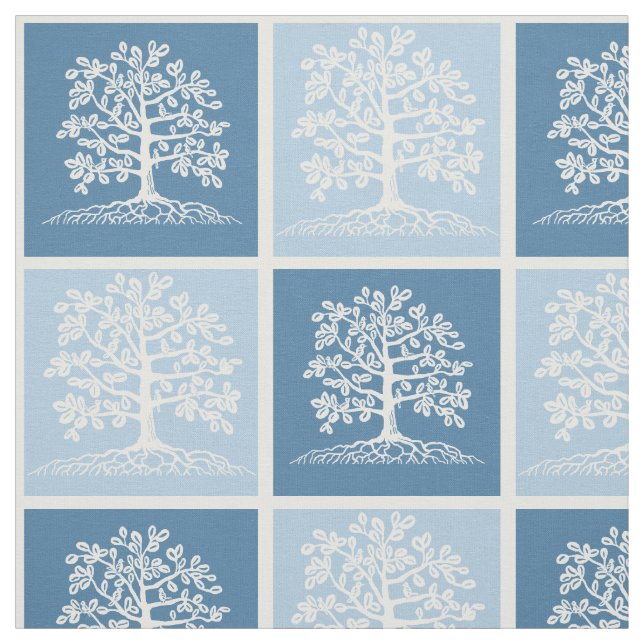 Tela Árbol de vida con aves (Retal)