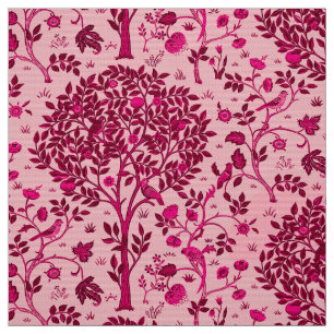 Tela Árbol de William Morris de la vida, de Borgoña y