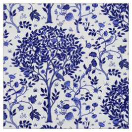 Tela Árbol de William Morris de la vida, del azul de