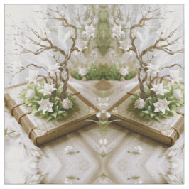 Tela Árbol floreciente de un libro