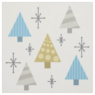 Tela Árboles de Navidad retro de los años 50
