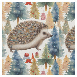 Tela Árboles de vacaciones Cute Hedgehog