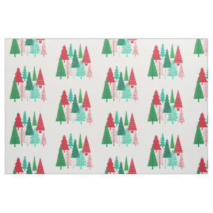 Tela árboles navideños contemporáneos