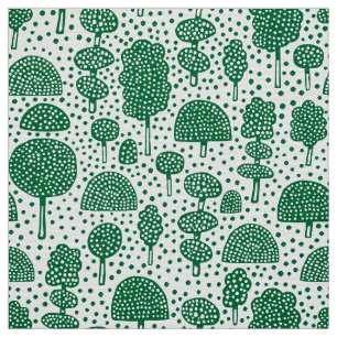 Tela Arboretum 230715 - Green Forestal sobre blanco