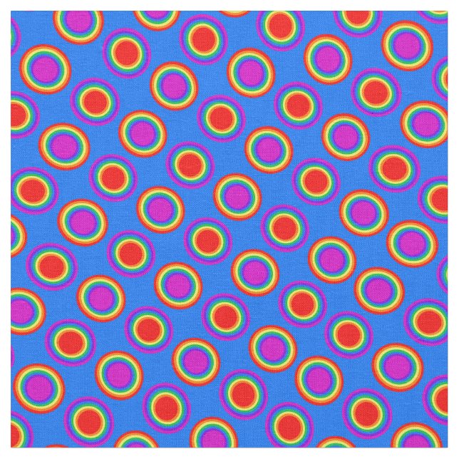 Tela Arco iris maravilloso de círculos concéntricos (De cerca)