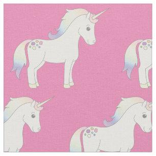 Tela Arcoiris de Pastel de Unicornio Rosa