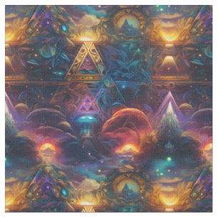 Tela Arcoíris Geométrico Abstracto