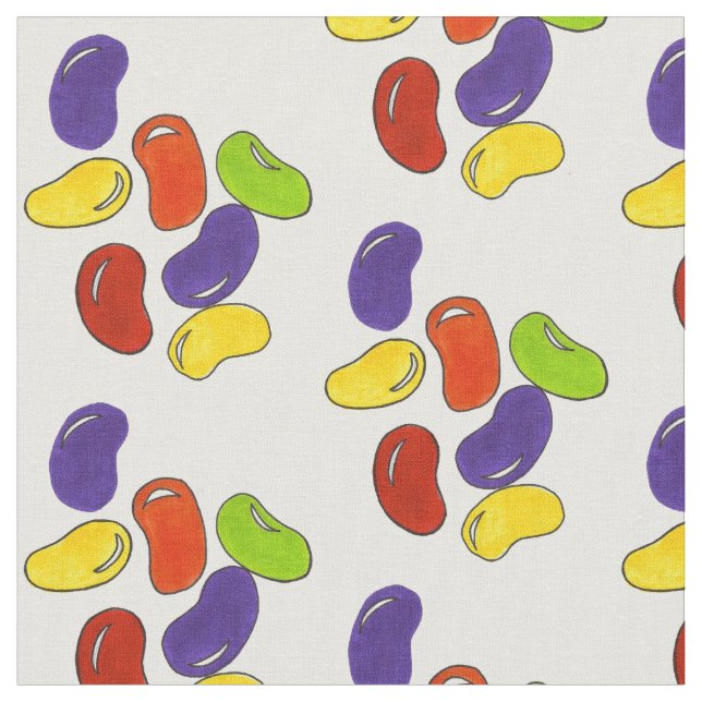 Tela Arcoiris Jellybean Jelly Bean Beans Candy Fabric (De cerca)