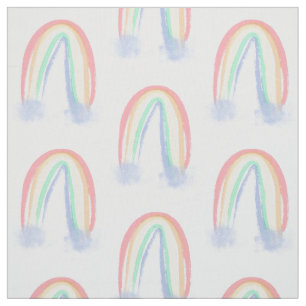 Tela arcoíris pintado con acuarela pastel