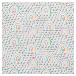Tela Arcos y pequeños puntos en tonos pastel