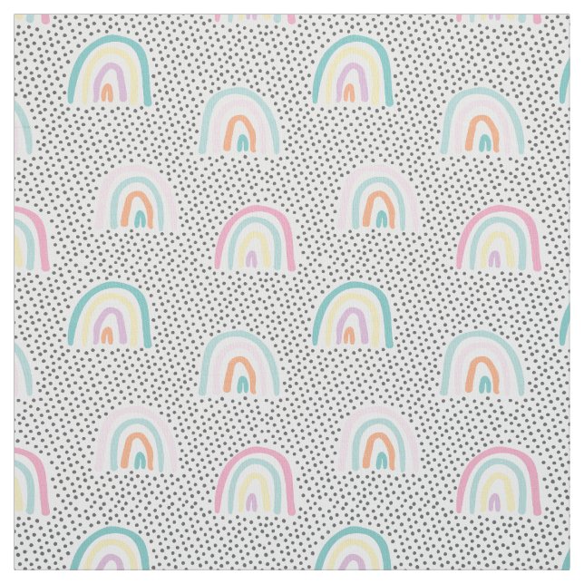 Tela Arcos y pequeños puntos en tonos pastel (Retal)