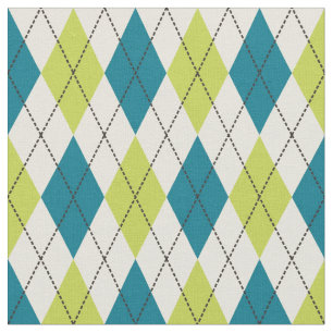Tela Argyle azul y verde