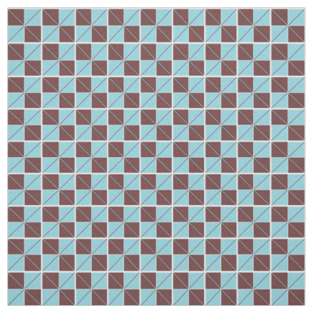 Tela Argyle Checks azul y marrón (Retal)
