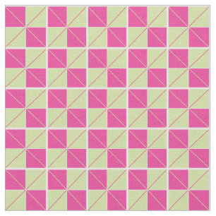 Tela Argyle Checks rosa y verde