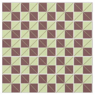 Tela Argyle Checks verde y marrón