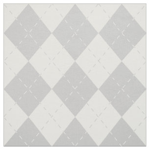 Tela Argyle gris y blanco