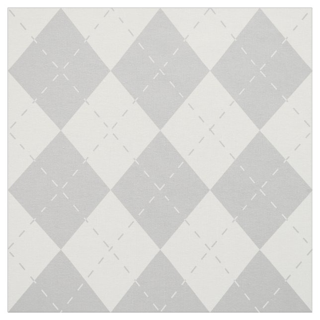 Tela Argyle gris y blanco (Retal)
